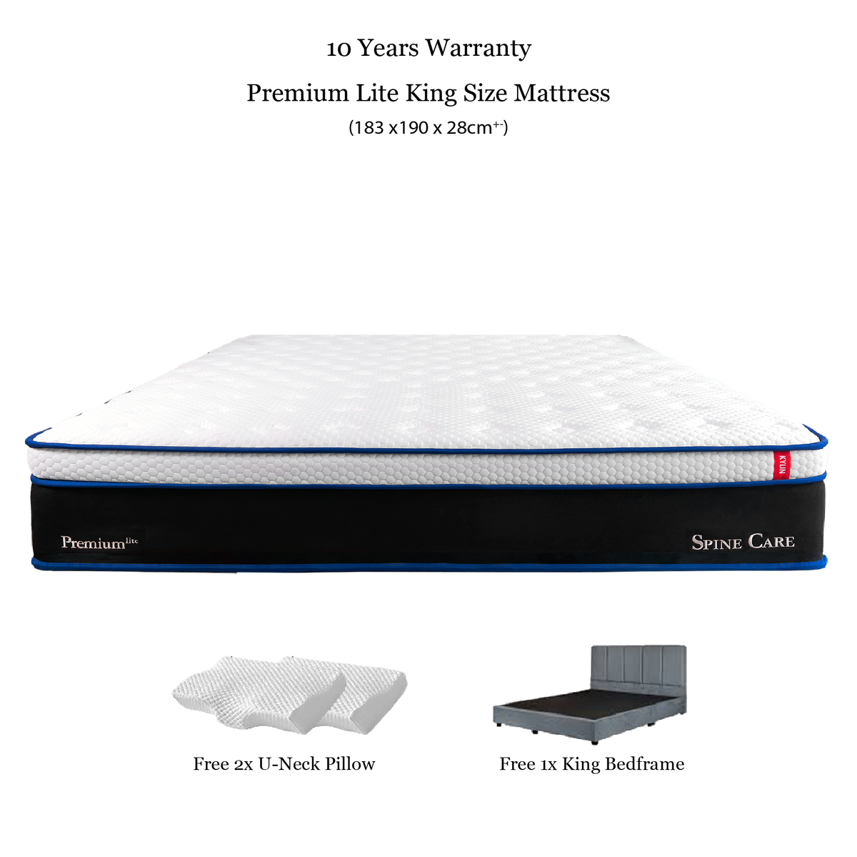 Kylin Premium Hybrid Mattress - Titanium Pocket Spring Supportive Mattress