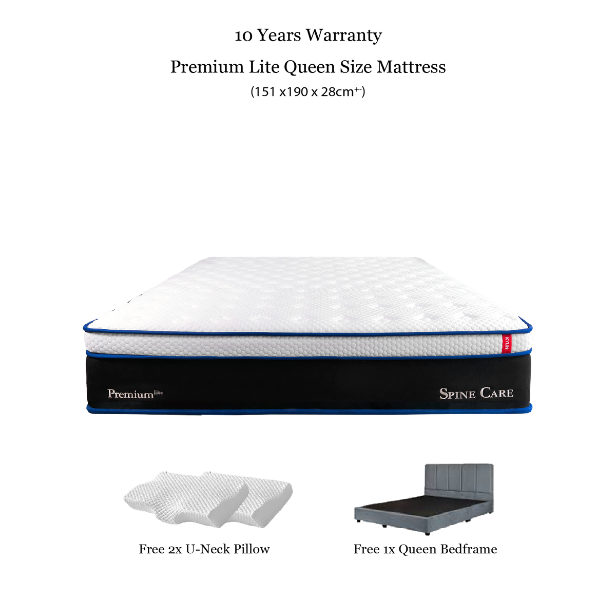 Kylin Premium Hybrid Mattress - Titanium Pocket Spring Supportive Mattress
