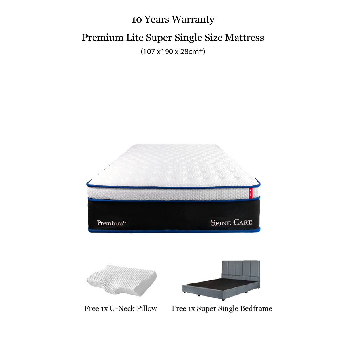 Kylin Premium Hybrid Mattress - Titanium Pocket Spring Supportive Mattress
