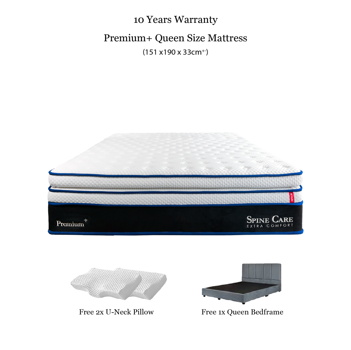 Kylin Premium Hybrid Mattress - Titanium Pocket Spring Supportive Mattress