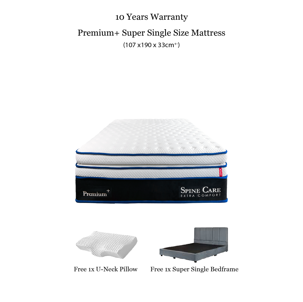 Kylin Premium Hybrid Mattress - Titanium Pocket Spring Supportive Mattress