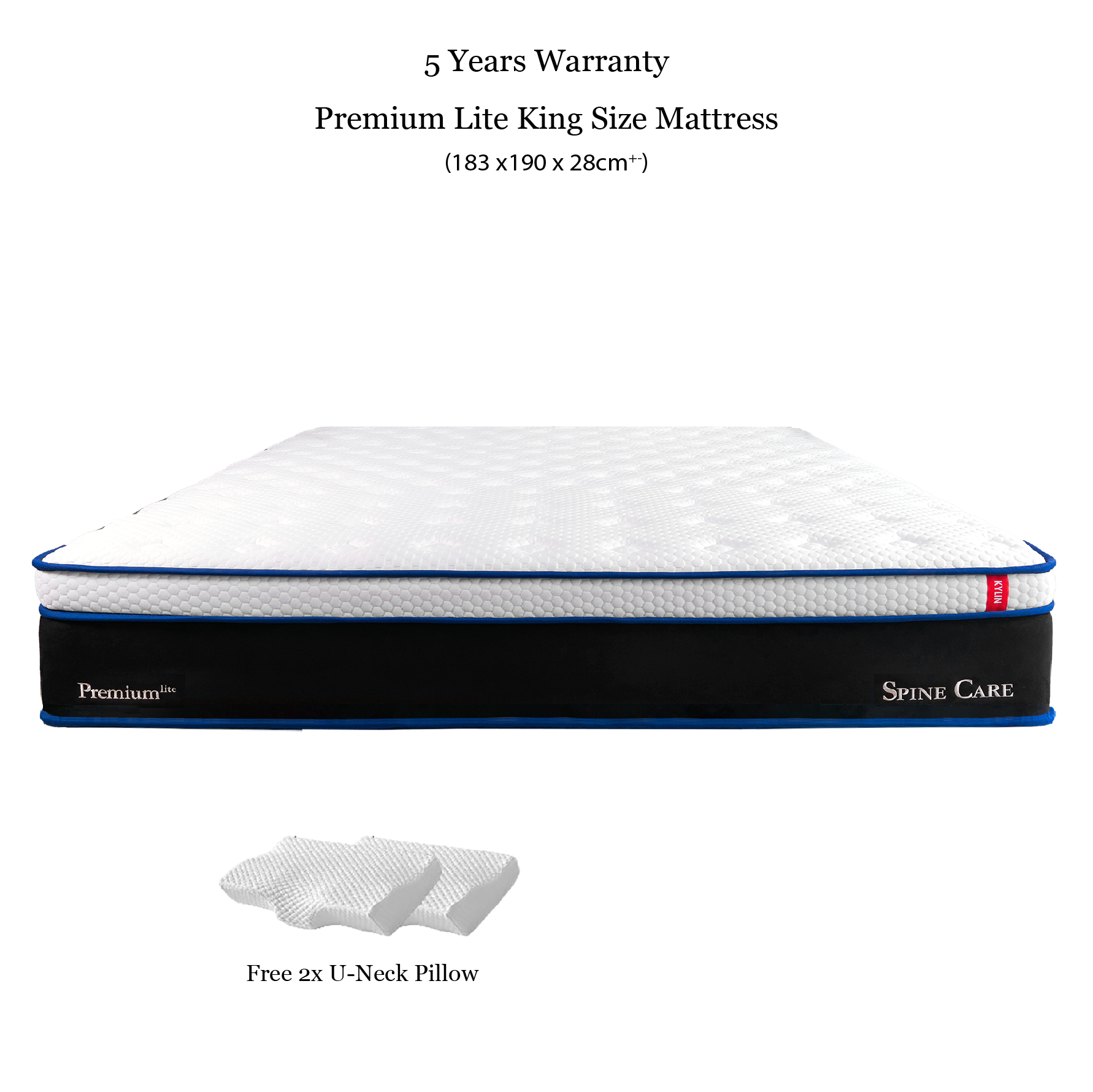 Kylin Premium Hybrid Mattress - Titanium Pocket Spring Supportive Mattress