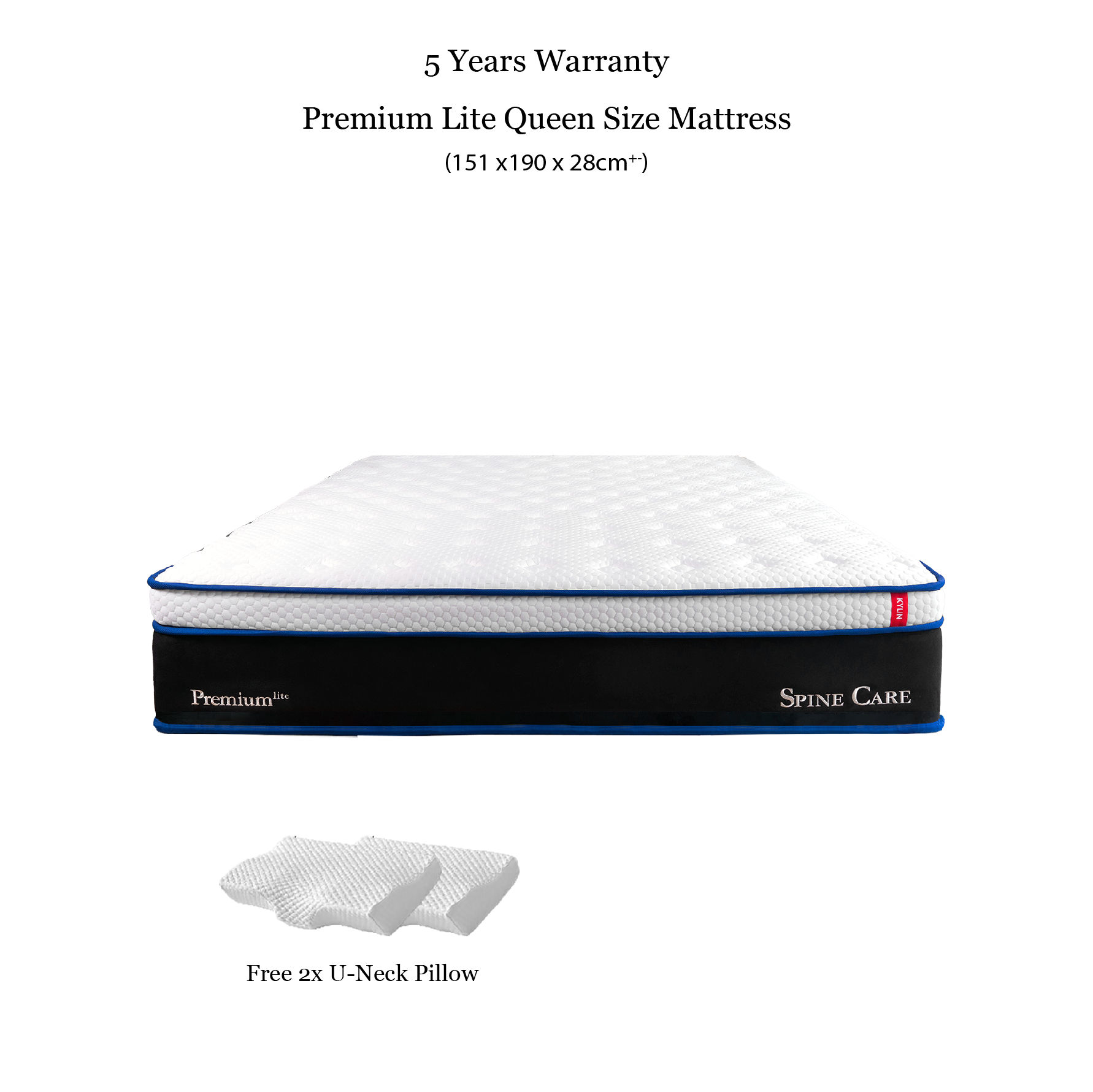 Kylin Premium Hybrid Mattress - Titanium Pocket Spring Supportive Mattress