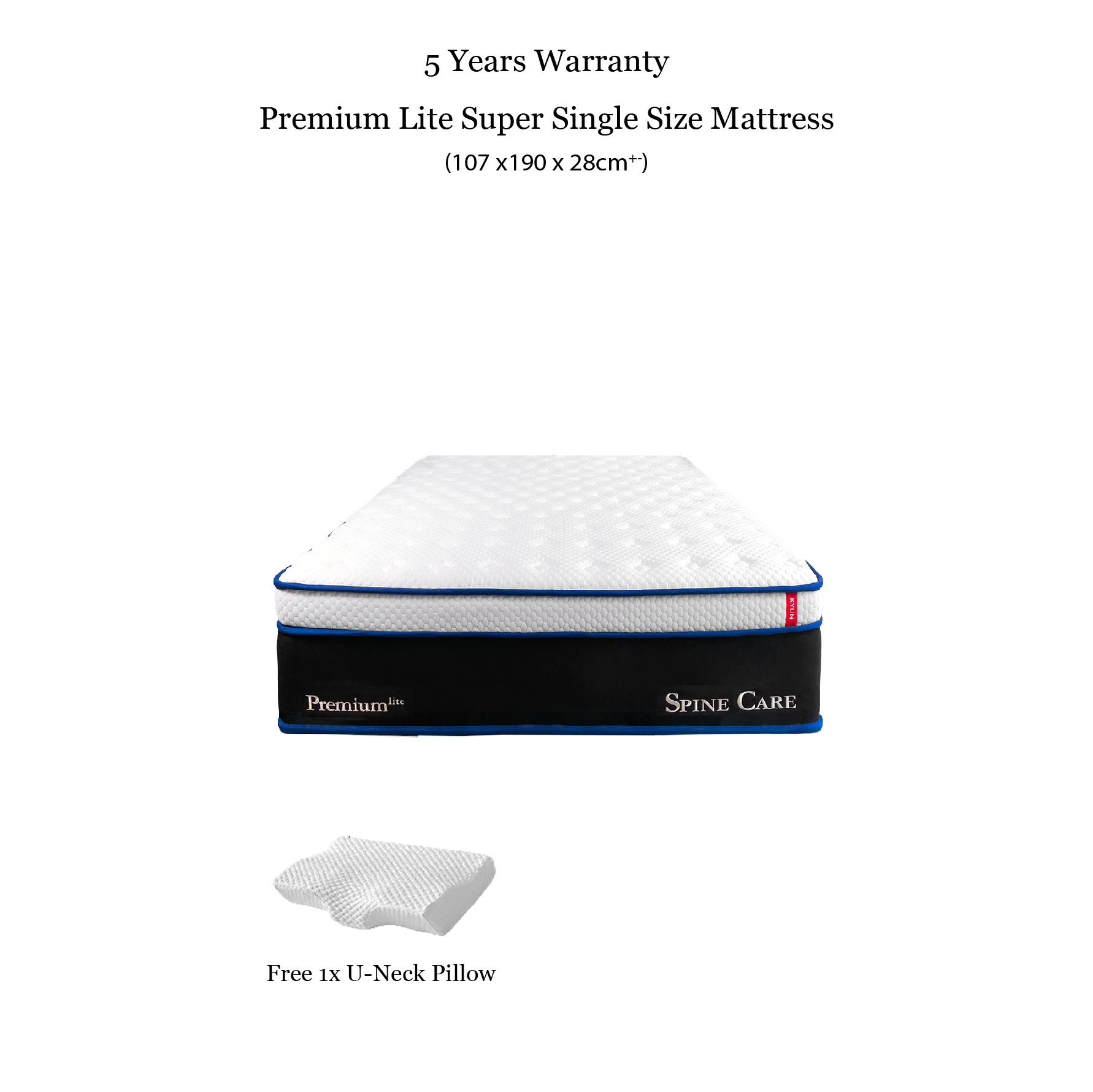 Kylin Premium Hybrid Mattress - Titanium Pocket Spring Supportive Mattress