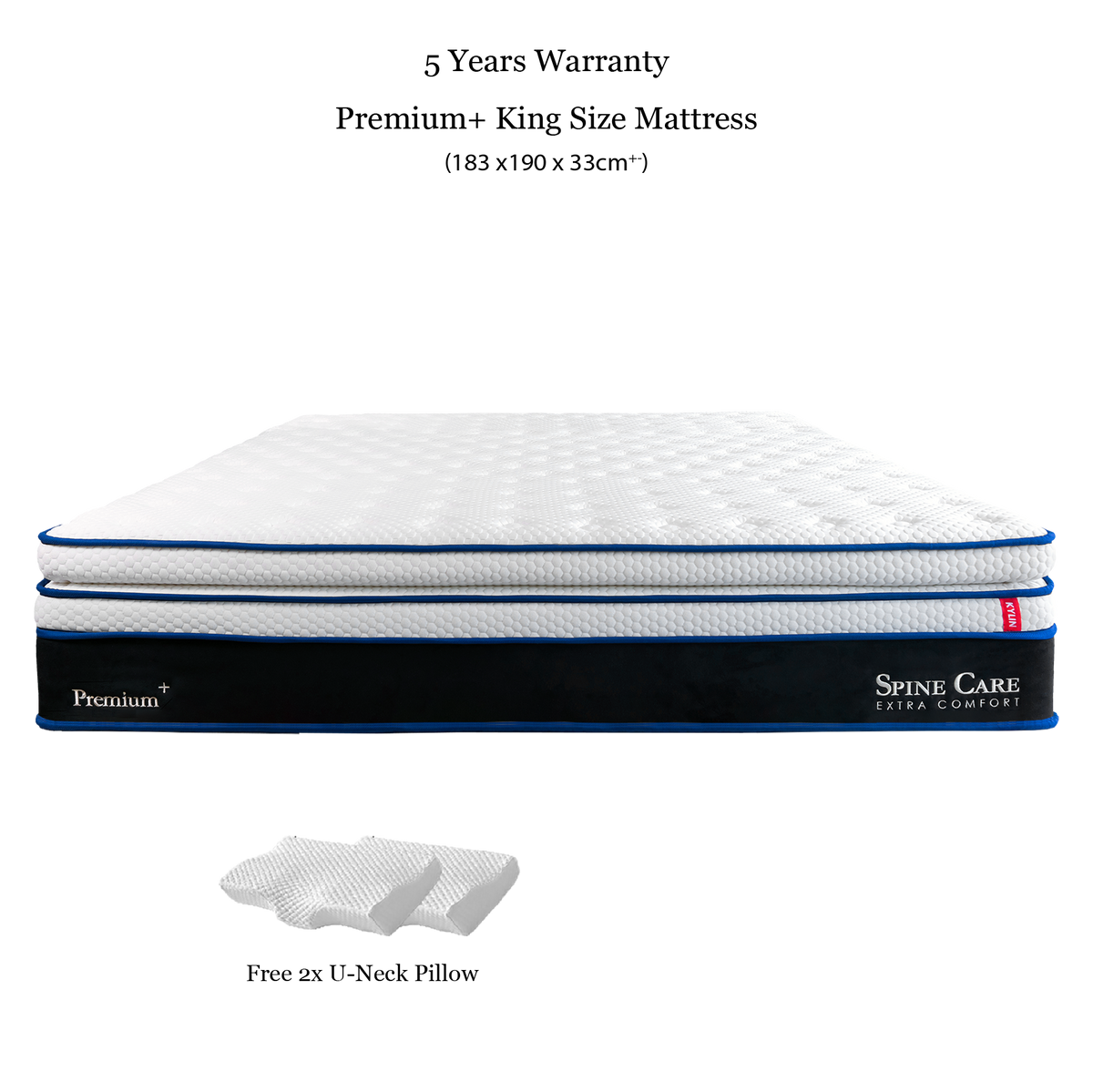 Kylin Premium Hybrid Mattress - Titanium Pocket Spring Supportive Mattress