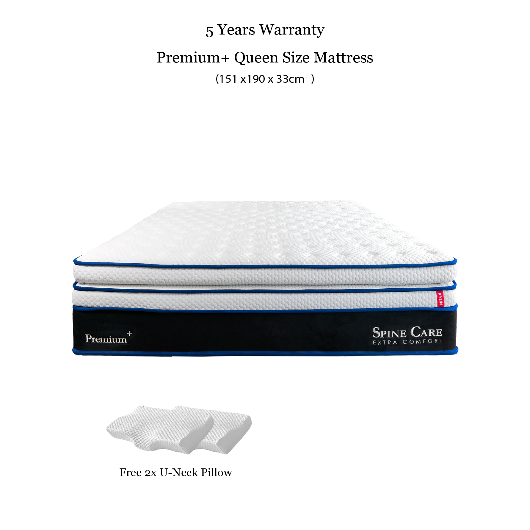 Kylin Premium Hybrid Mattress - Titanium Pocket Spring Supportive Mattress
