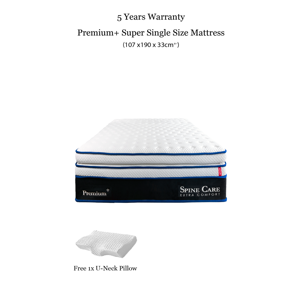 Kylin Premium Hybrid Mattress - Titanium Pocket Spring Supportive Mattress