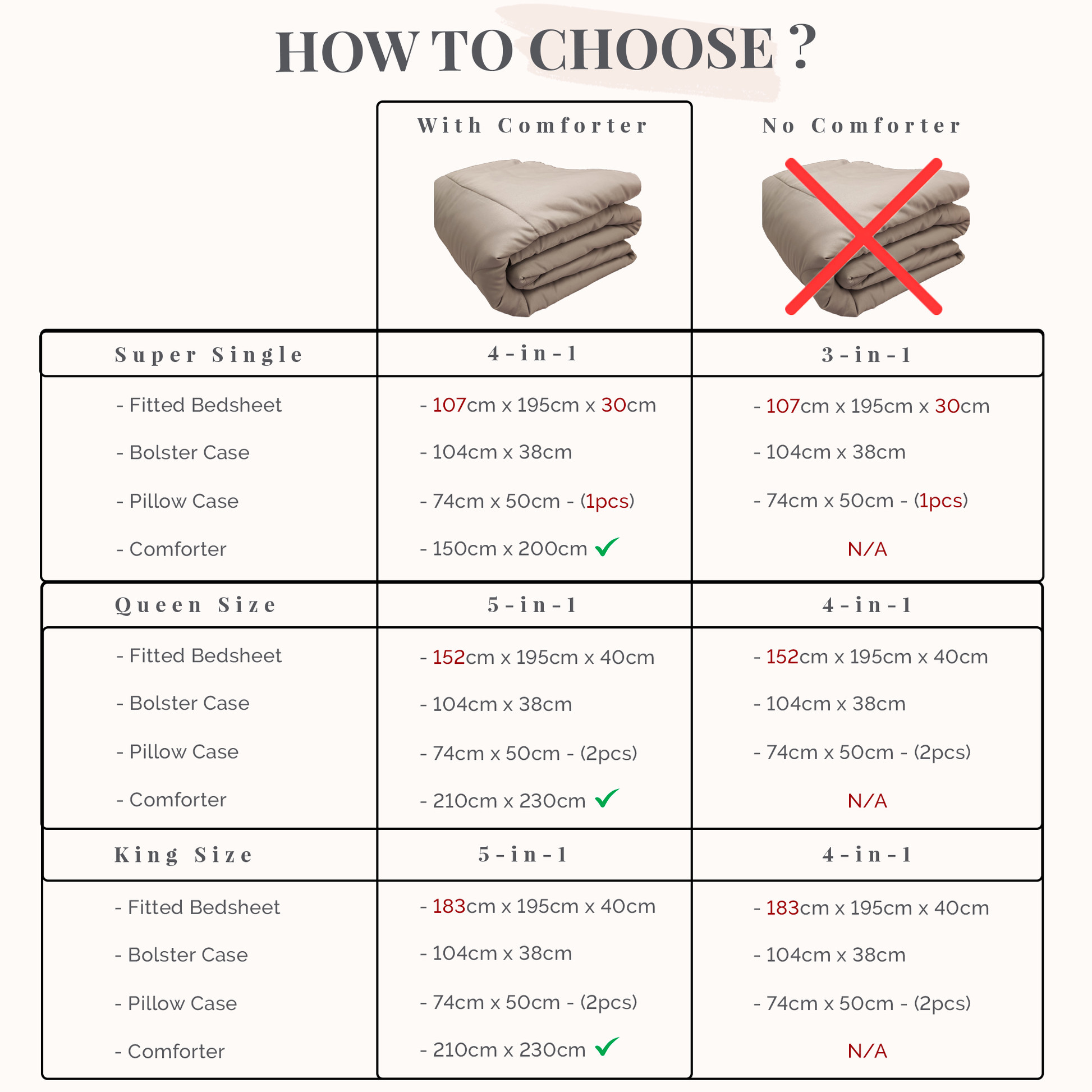 KYLIN Ice Silk-like Cooling Bedsheet 5in1 Fitted Sheet with Comforter