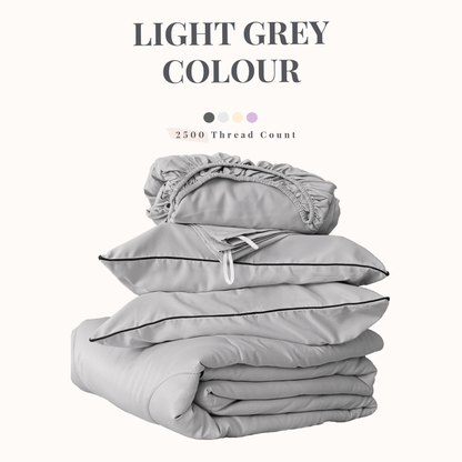 KYLIN Ice Silk-like Cooling Bedsheet 5in1 Fitted Sheet with Comforter
